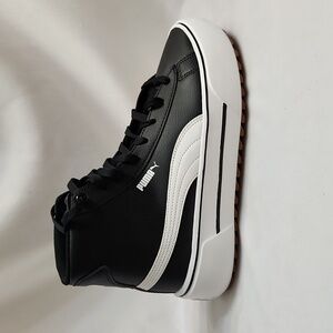 Puma Kaia Mid Hightop Platform Black White  Sneakers (W Size 9.5)